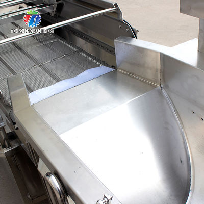 2400L 1800KG/H Fruit Vegetable Washing Line With Swirling Bubbles